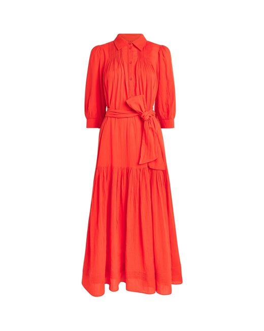 ME+EM Red 2-In-1 Midi Shirt Dress