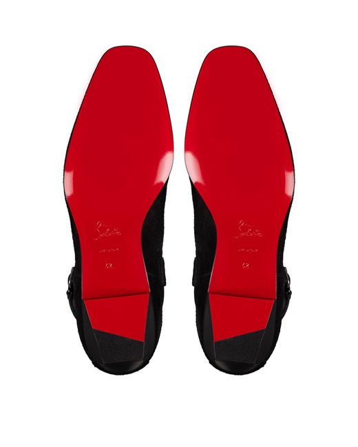 Christian Louboutin Black Suede Rosalio Jodhpur Ankle Boots 40 for men
