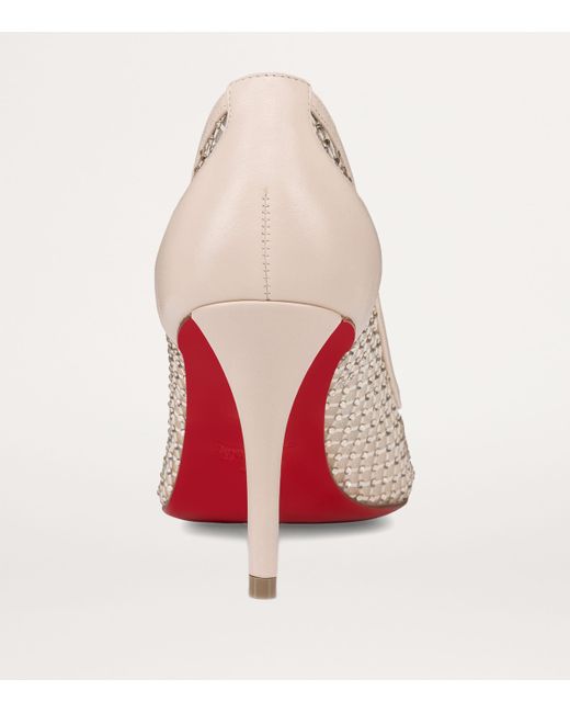 Christian Louboutin Pink Apostropha Mesh Strass Pumps 80