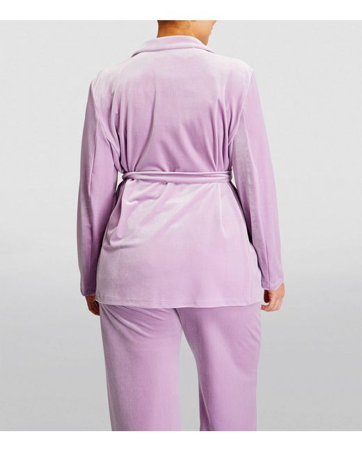 Marina Rinaldi Purple Velvet Wrap Jacket