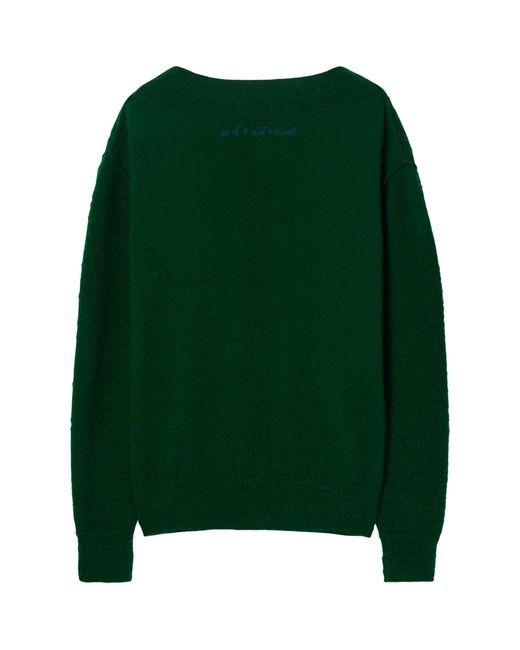 Burberry Green Argyle V-neck Sweater for men