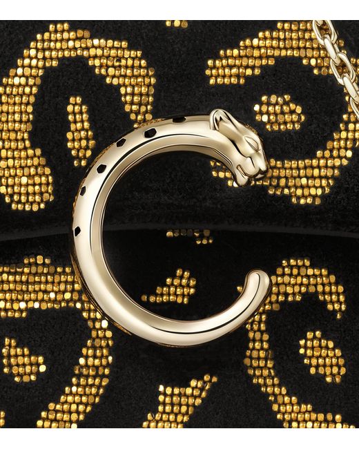 Cartier Black Mini Beaded Panthère De Shoulder Bag