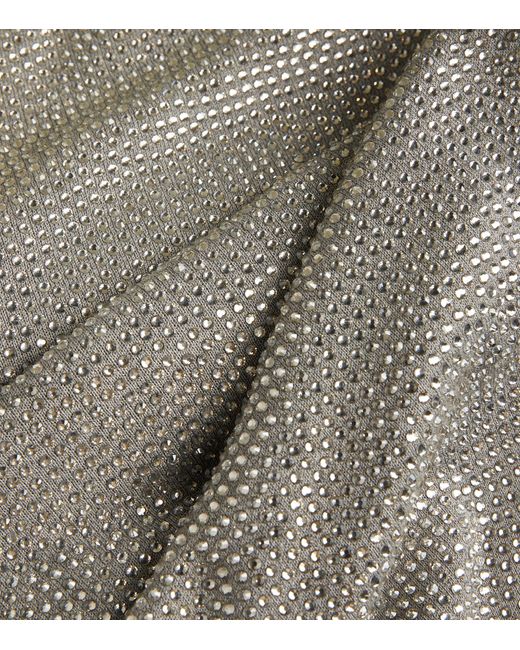 16Arlington Gray Rhinestone-encrusted Midi Dress