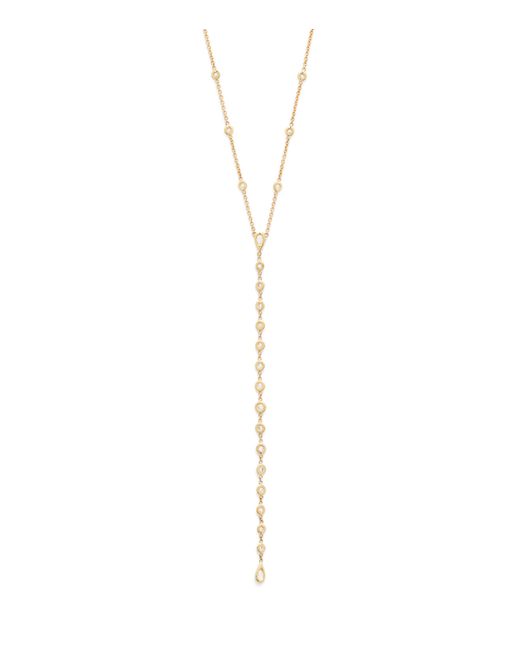 Jacquie Aiche White And Diamond Teardrop Y Necklace