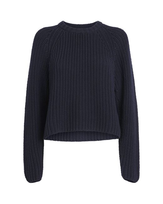 ME+EM Blue Organic Cotton Weekend Sweater