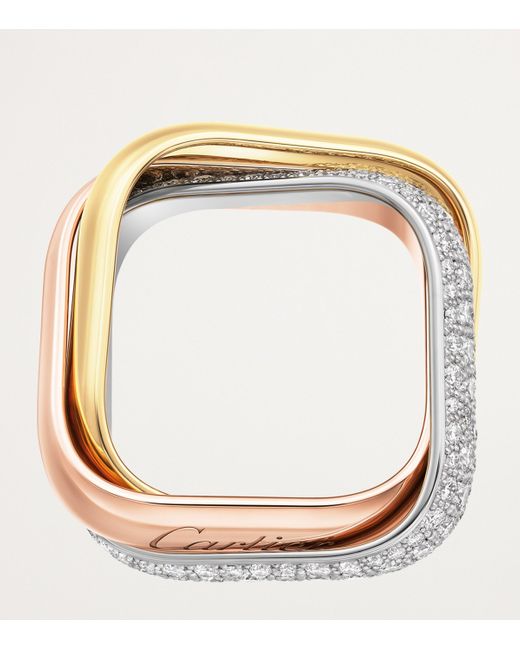 Cartier Metallic And Diamond Trinity Ring