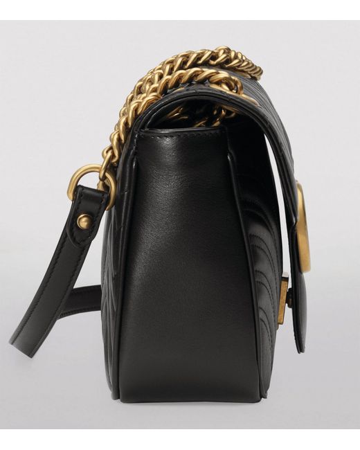 Gucci Black Small Marmont Matelassé Shoulder Bag