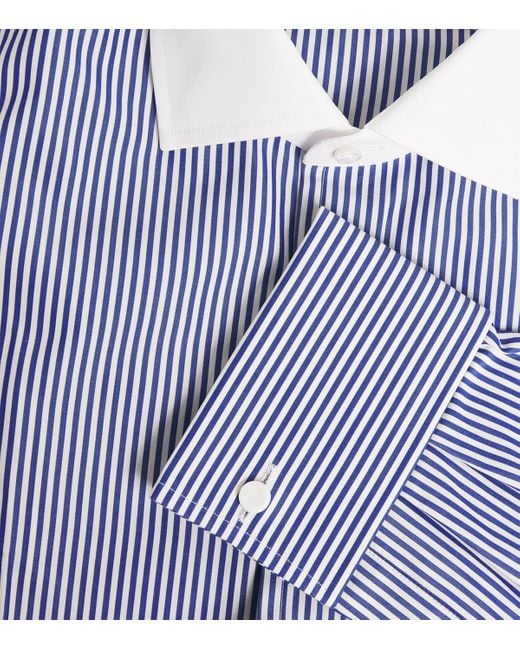 Ralph Lauren Blue Cotton Bengal-Stripe Dress Shirt for men