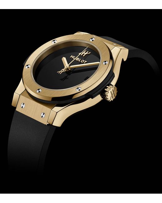Hublot Metallic Yellow Gold Classic Fusion Watch 33mm