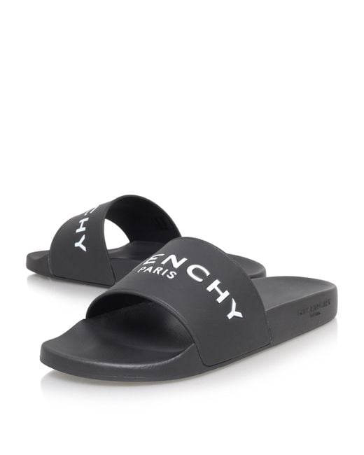 Givenchy Black Logo Slides for men