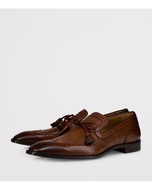 Christian Louboutin Brown Grave Moc Calf Leather Loafers for men