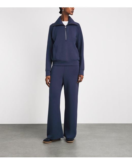 Spanx Blue Airessentials Wide-Leg Sweatpants