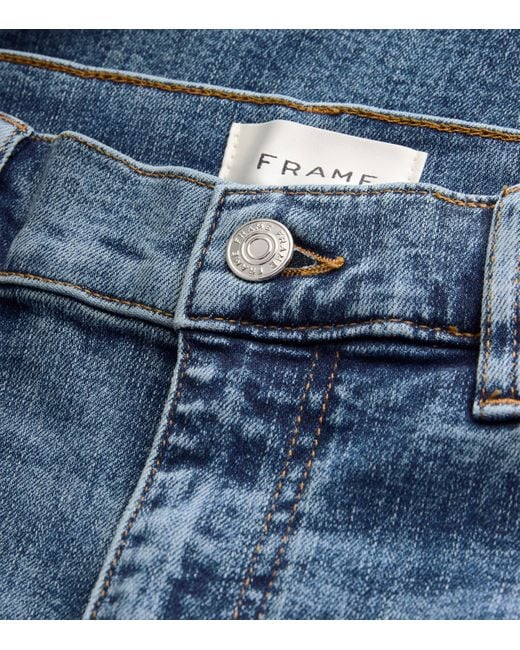 FRAME Blue Le Slim Palazzo Wide-Leg Jeans