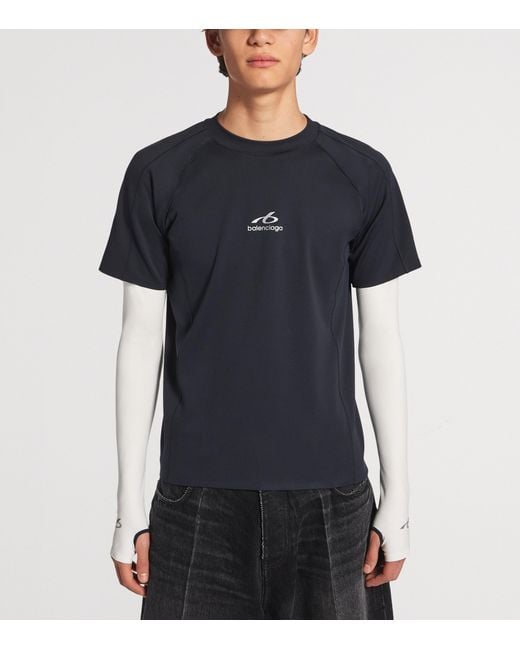Balenciaga Black Technical Double-Layer T-Shirt for men