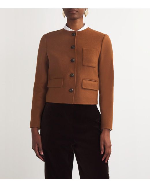 Veronica Beard Brown Wool-Blend Lyssa Jacket