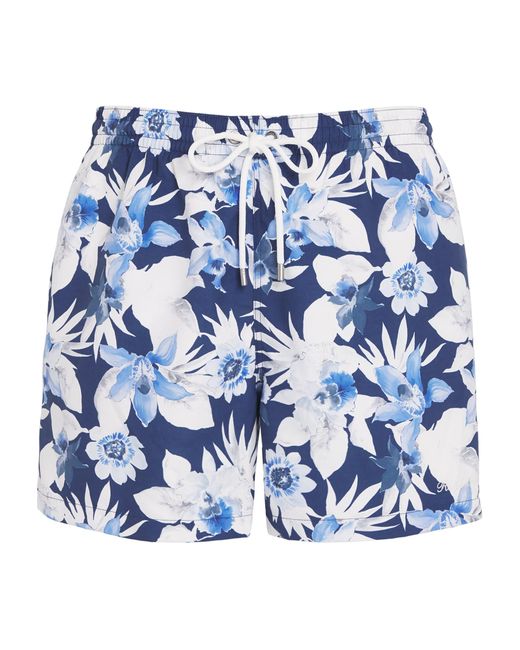 Ralph Lauren Blue Floral Swim Shorts for men