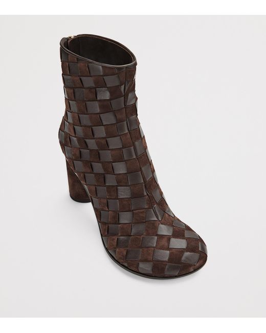 Bottega Veneta Brown Leather Atomic Ankle Boots 75