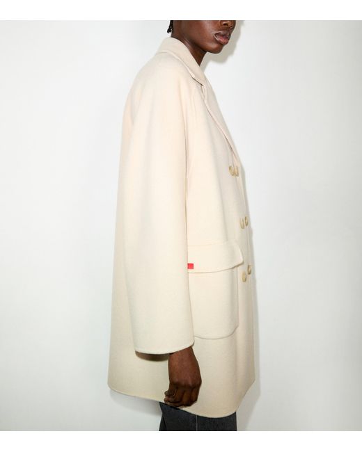 MAX&Co. White Virgin Wool Coat