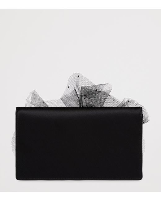 Christian Louboutin Black Bettina Tulle Clutch Bag