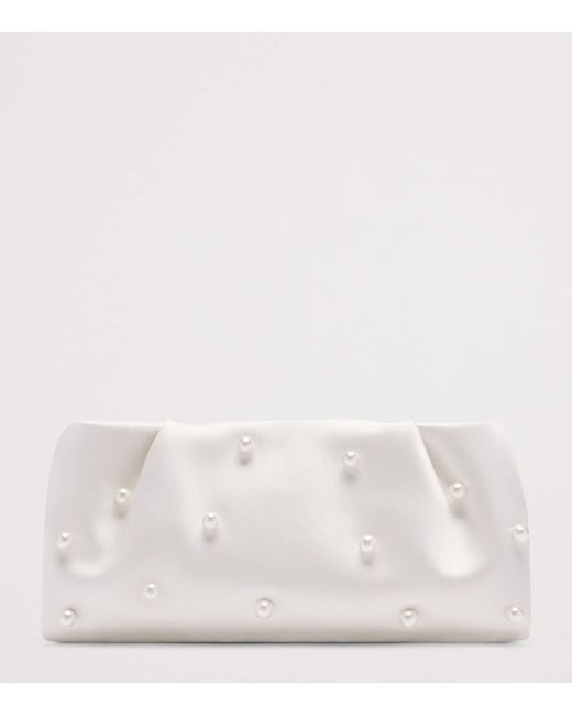 Malone Souliers Natural Satin Embellished Vittoria Clutch Bag