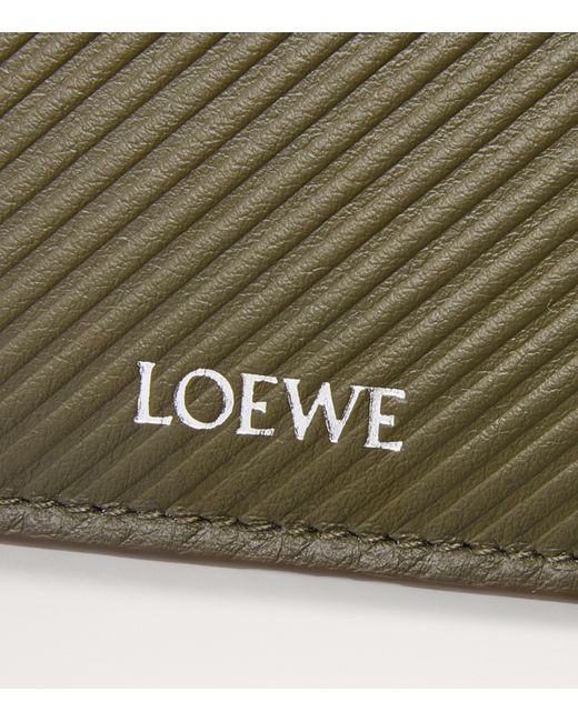 Loewe Green Textured Leather Bifold Wallet for men