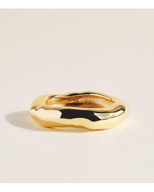 Alexis Metallic Large-Plated Molten Wide Bangle