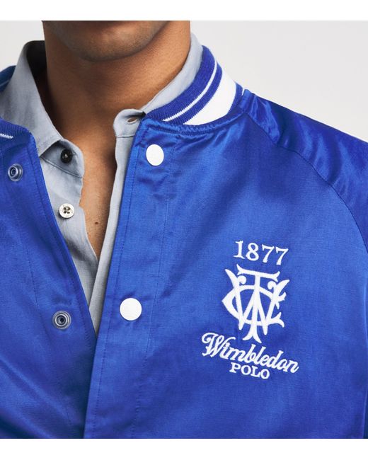 Polo Ralph Lauren Blue X Wimbledon Varsity Jacket for men