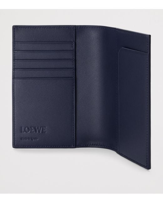 Loewe Blue Leather Anagram Passport Cover