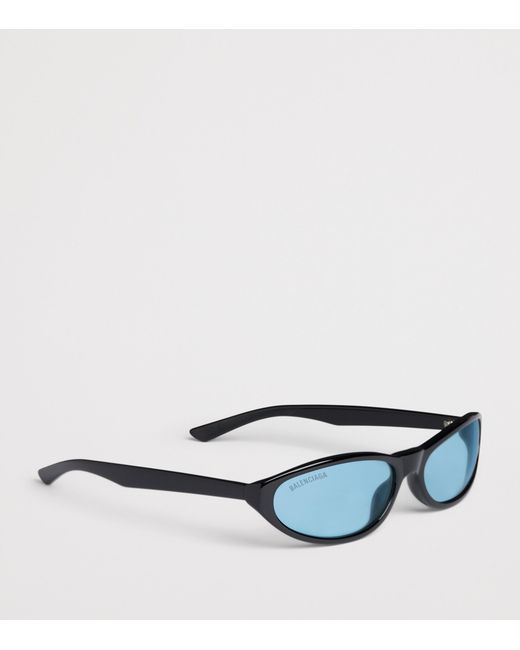 Balenciaga Blue Acetate Neo Round Sunglasses