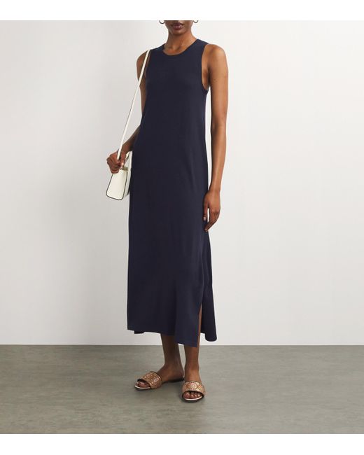 Weekend by Maxmara Blue Knitted Sleeveless Midi Dress