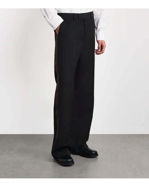 Wales Bonner Black Virgin Wool Alto Trousers for men