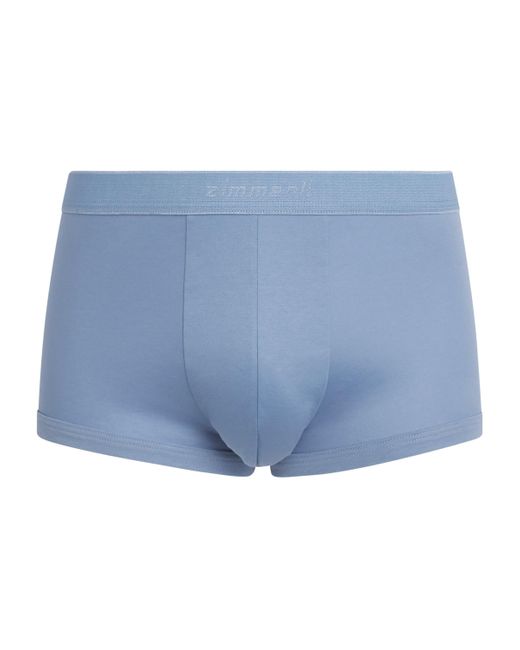 Zimmerli of Switzerland Blue Stretch-Cotton Boxer Briefs for men