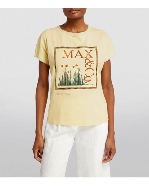 MAX&Co. Yellow X Fatima Mostafa Embroidered T-shirt