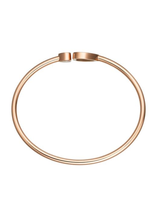 Chopard Metallic And Diamond Happy Hearts Bangle
