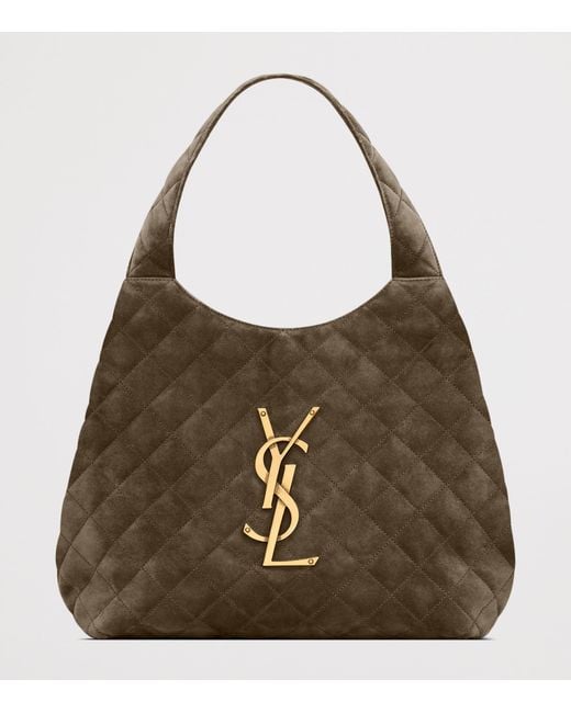 Saint Laurent Brown Medium Suede Icare Tote Bag