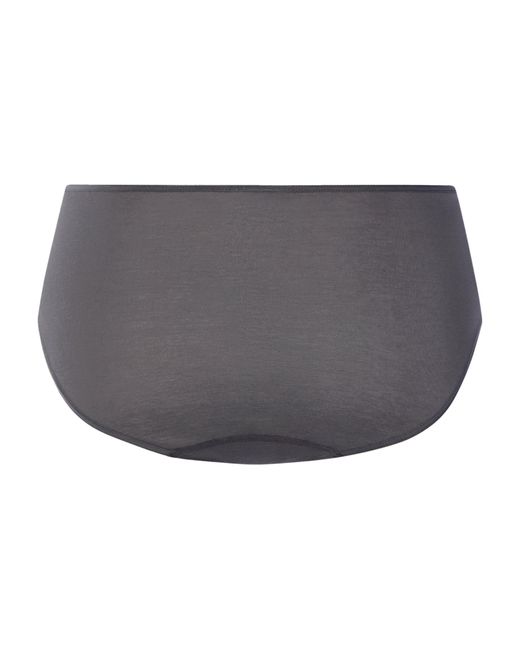 Hanro Gray Cotton Belen Midi Briefs