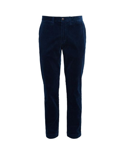 Polo Ralph Lauren Blue Corduroy Slim Trousers for men