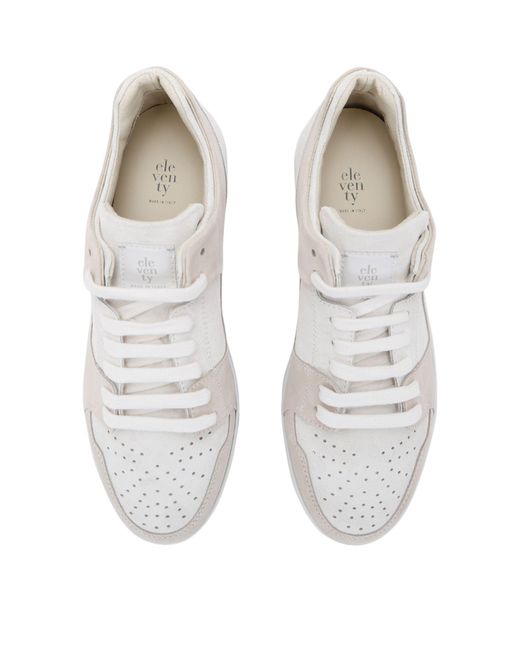 Eleventy White Suede High-top Sneakers for men