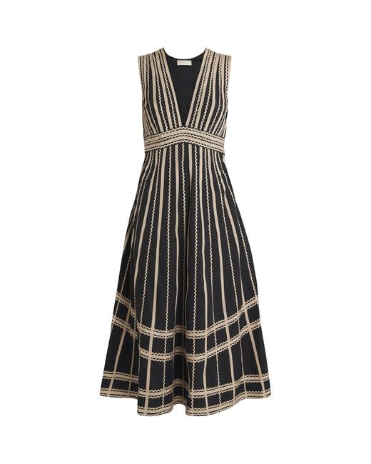 Ulla Johnson Black Cotton Palermo Midi Dress
