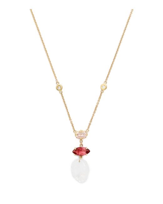 Jacquie Aiche Metallic And Tourmaline Triple Step Necklace