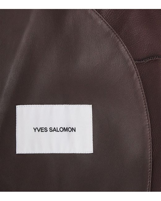 Yves Salomon Red Lacon Lambskin Jacket