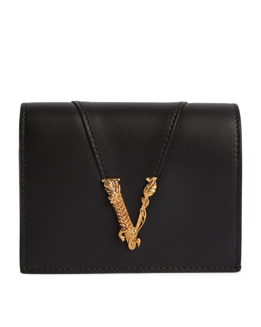 Versace Leather Virtus V Wallet in Black Lyst