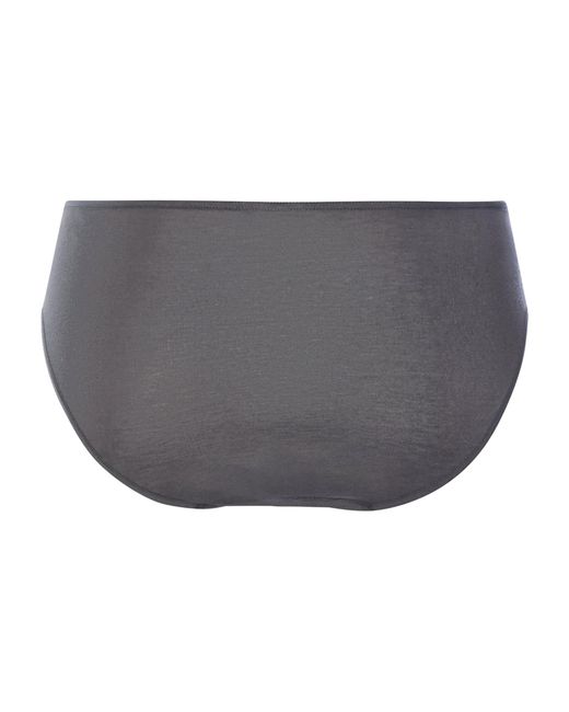 Hanro Gray Cotton Belen Midi Briefs