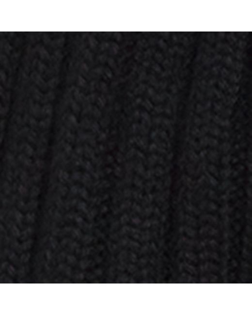 Moncler Black Virgin Wool Pom-Pom Beanie