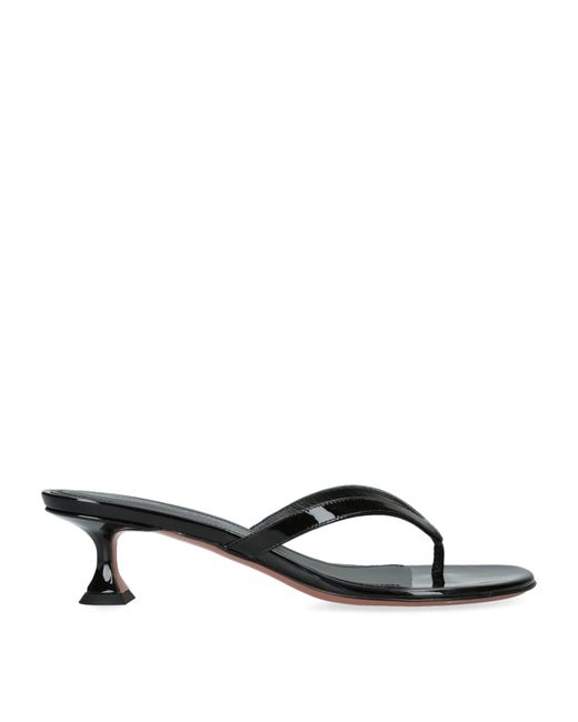 AMINA MUADDI Black Leather Juliette Sandals 45