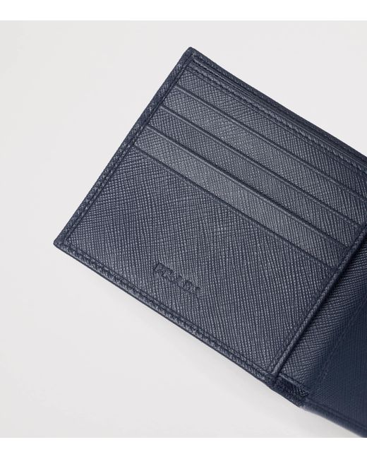 Prada Blue Saffiano Leather Wallet for men