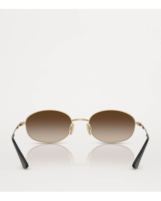 Vogue Brown Metal Sunglasses