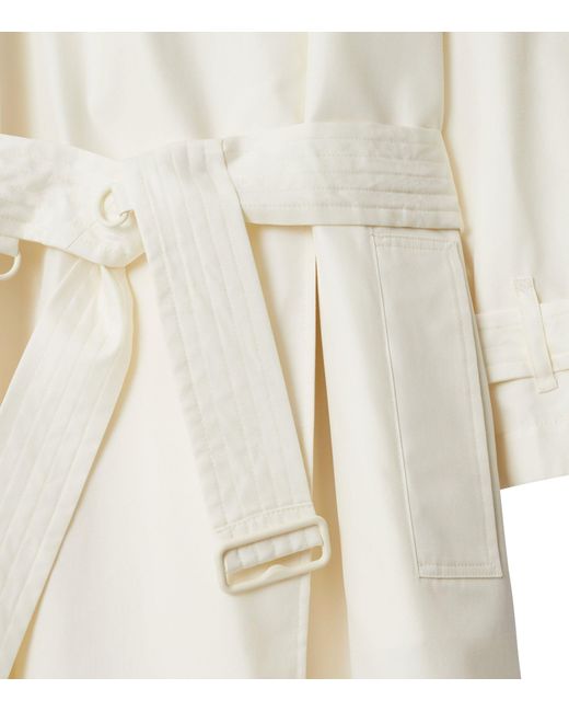 Burberry White Silk Trench Coat