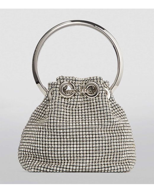 Jimmy Choo White Micro Bon Bon Top-Handle Bag
