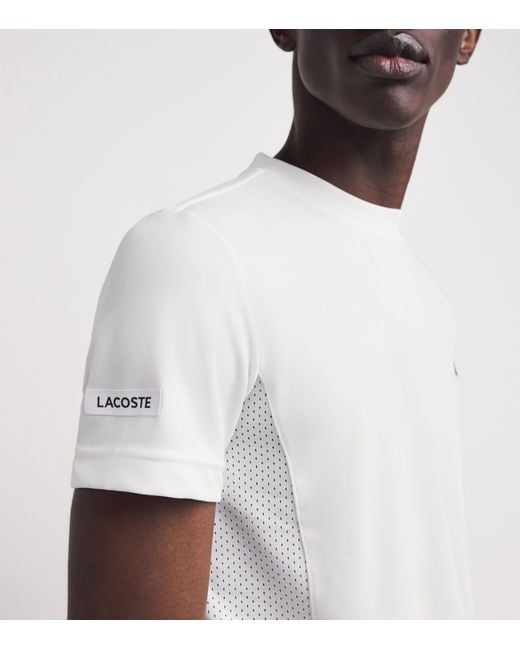 Lacoste White X Novak Djokovic Tennis T-Shirt for men